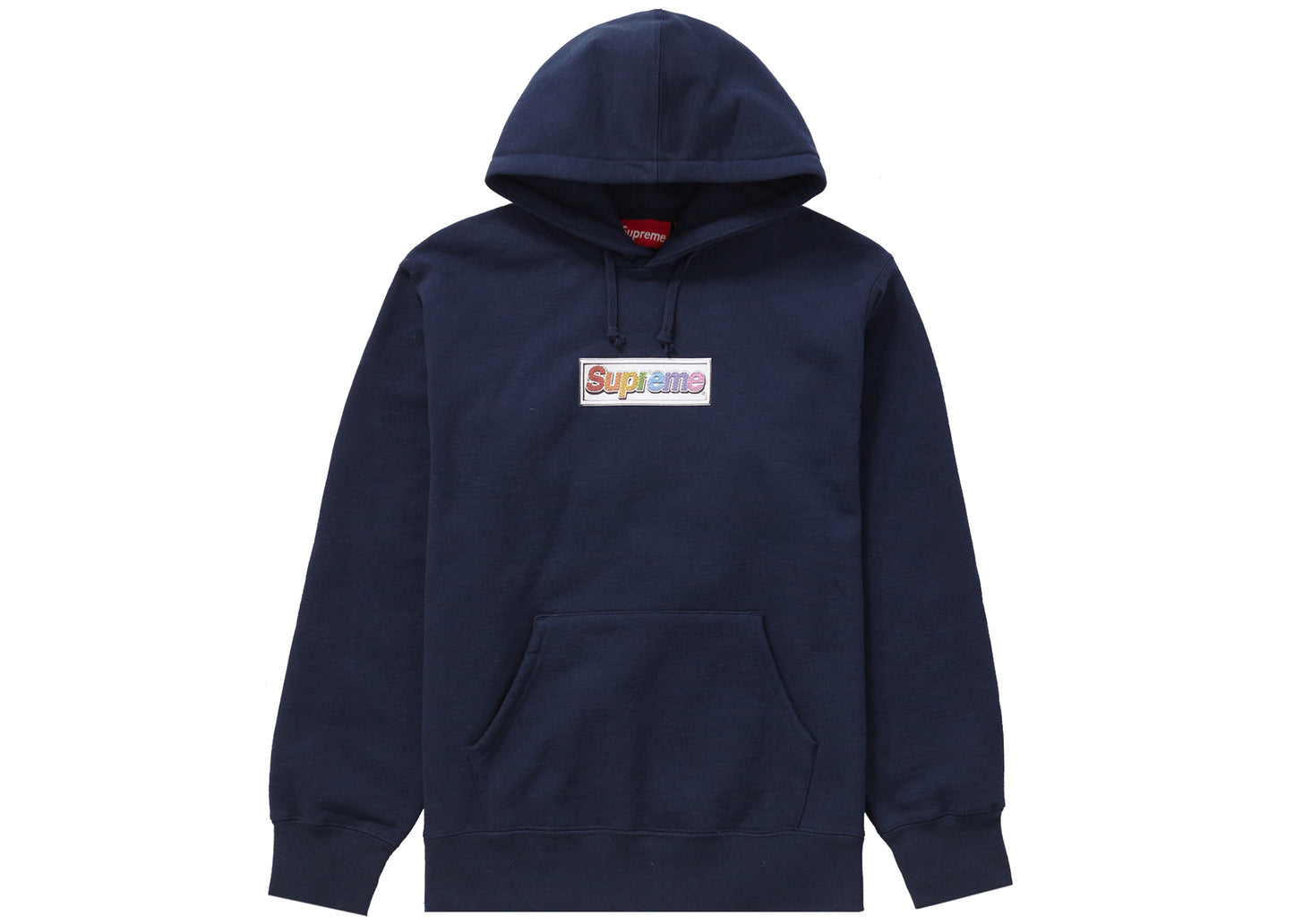 Supreme Bling Box Logo Hooded Sweatshirt (SS22) - Navy
