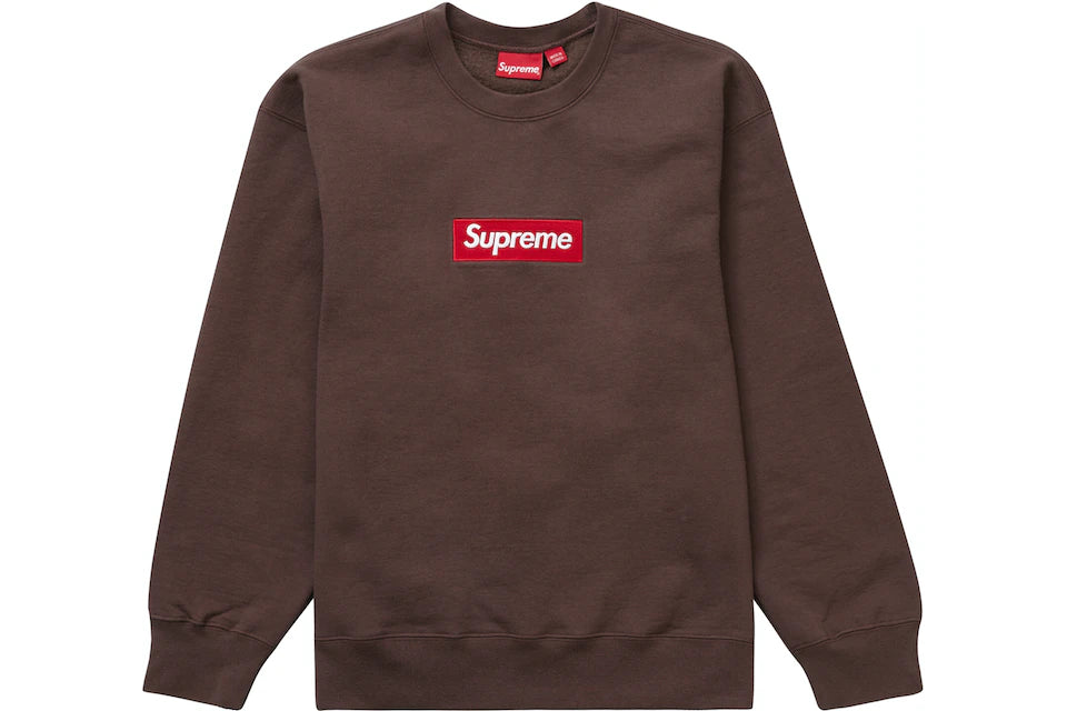 Supreme Box Logo Crewneck (FW22) - Brown