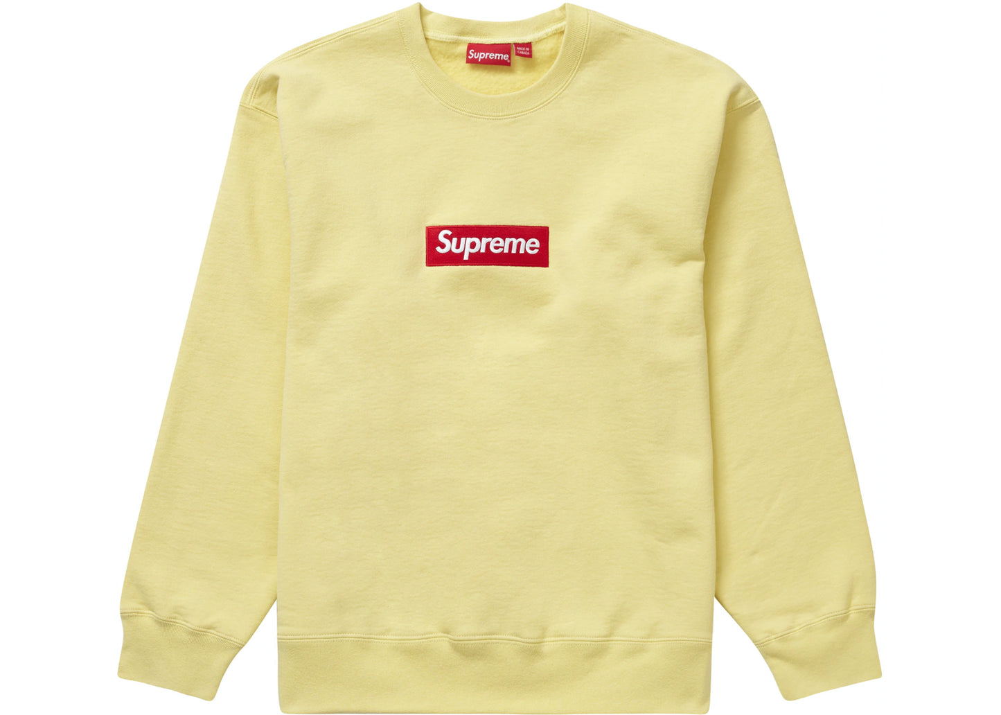 Supreme Box Logo Crewneck (FW22) - Pale Yellow