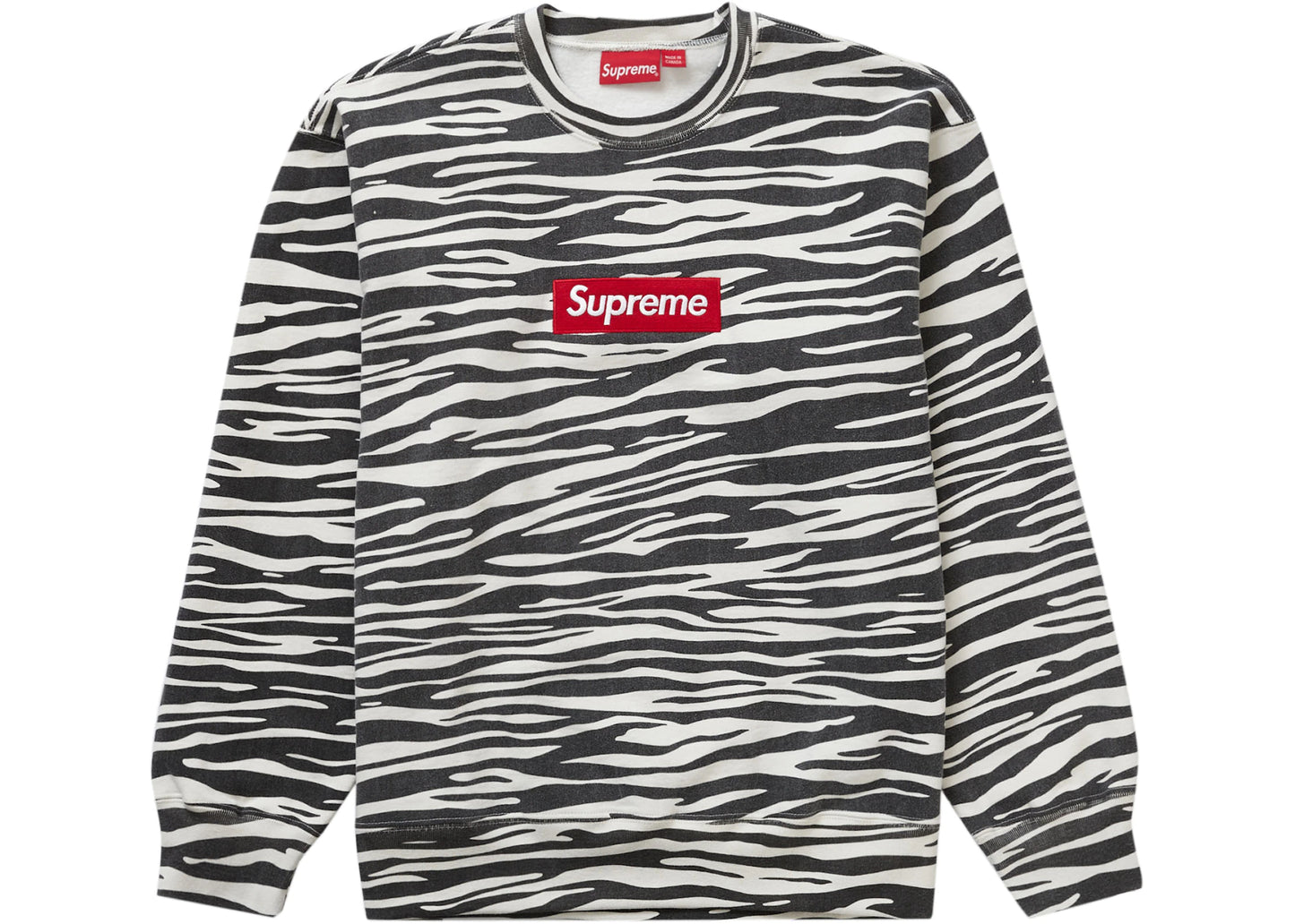 Supreme Box Logo Crewneck (FW22) - Zebra