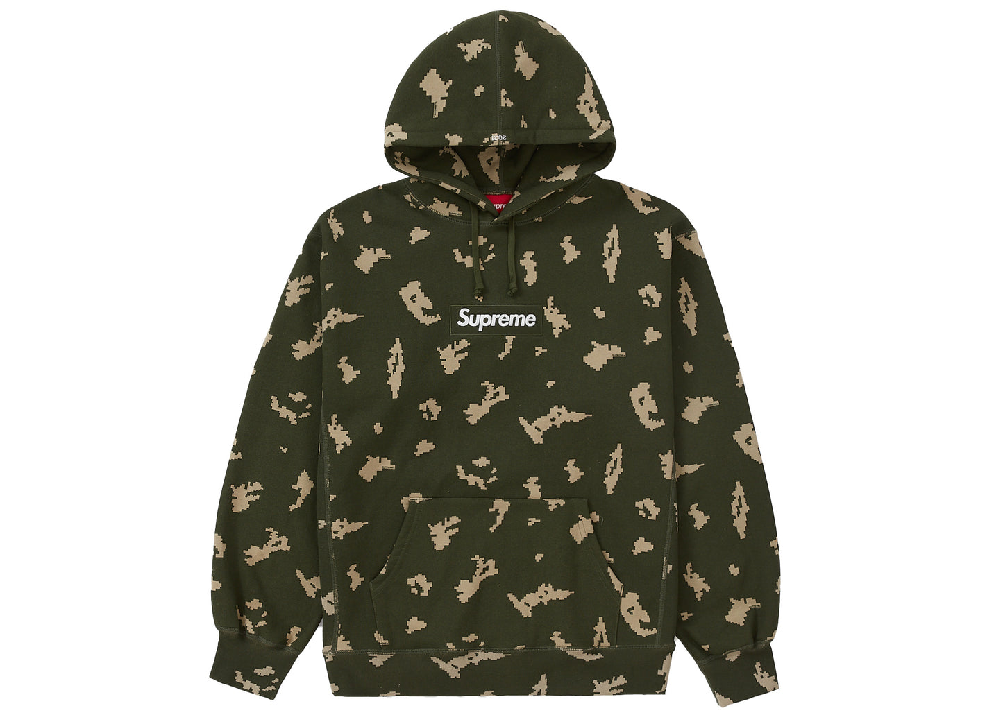 Supreme Box Logo Hooded Sweatshirt (FW21) - Olive Russian Camo