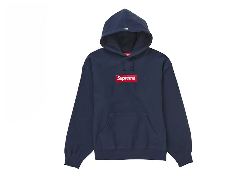 Supreme Box buy Logo Hooded Sweatshirt in Blue