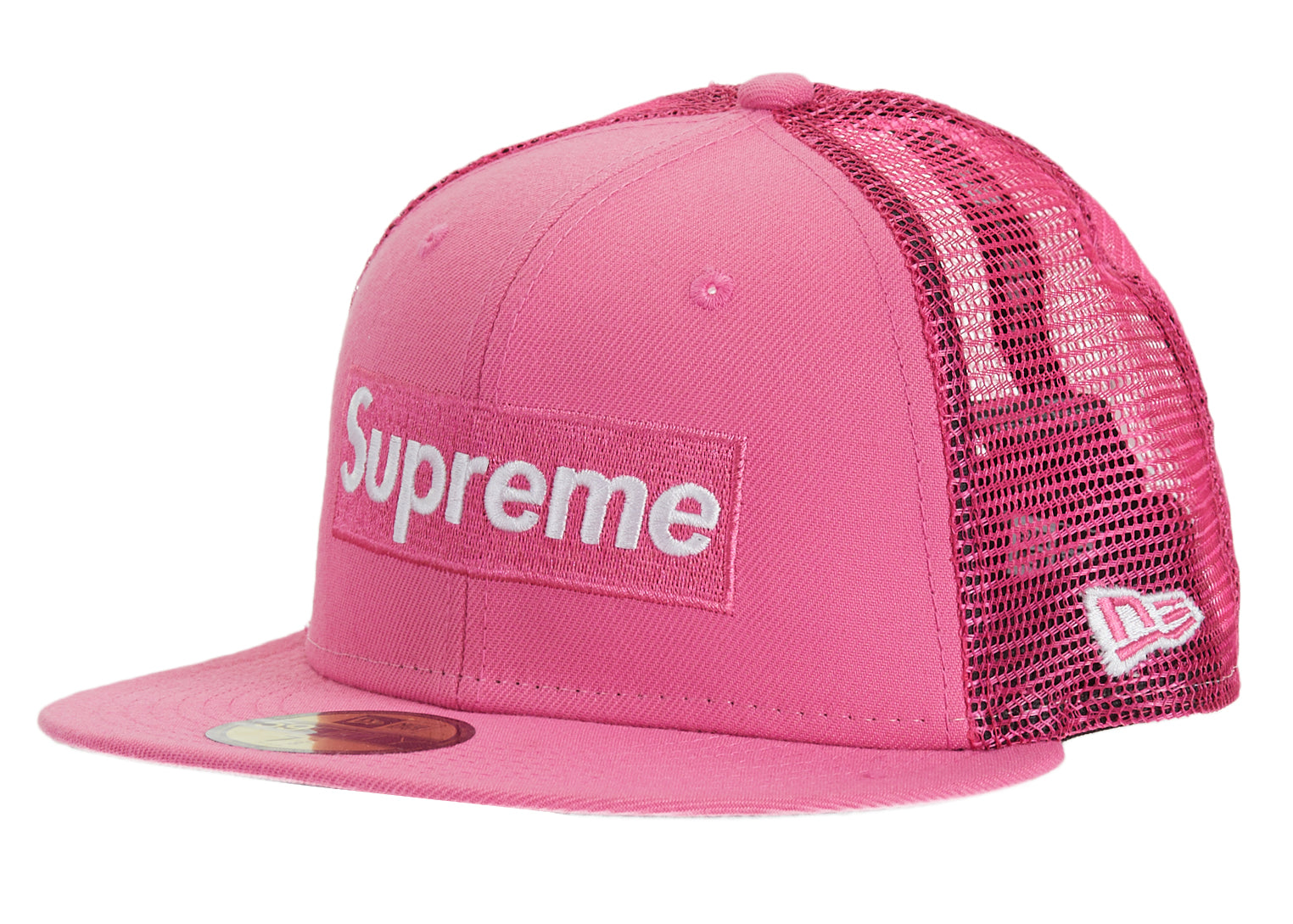 Supreme Box Logo Mesh Back New Era (SS22) - Pink – Reborn.
