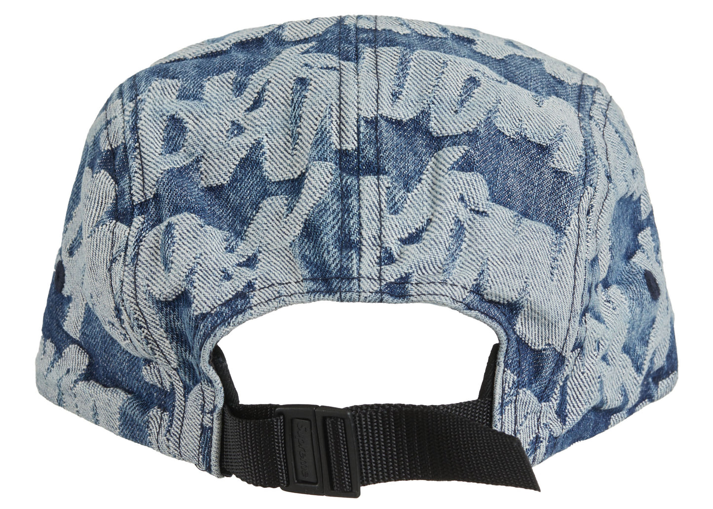 Supreme Fat Tip Jacquard Denim Camp Cap (SS22) - Blue