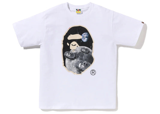 BAPE Moon Ape Head Old Photo Tee (FW25) - White