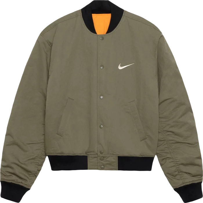 Stussy x Nike Reversible Varsity Jacket - Medium Olive