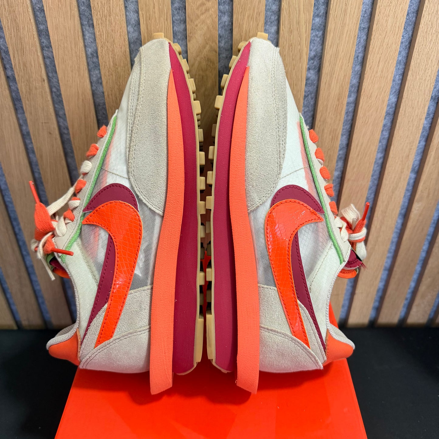 Nike LD Waffle 'sacai x CLOT Kiss of Death - Net Orange Blaze' (PRE-OWNED)