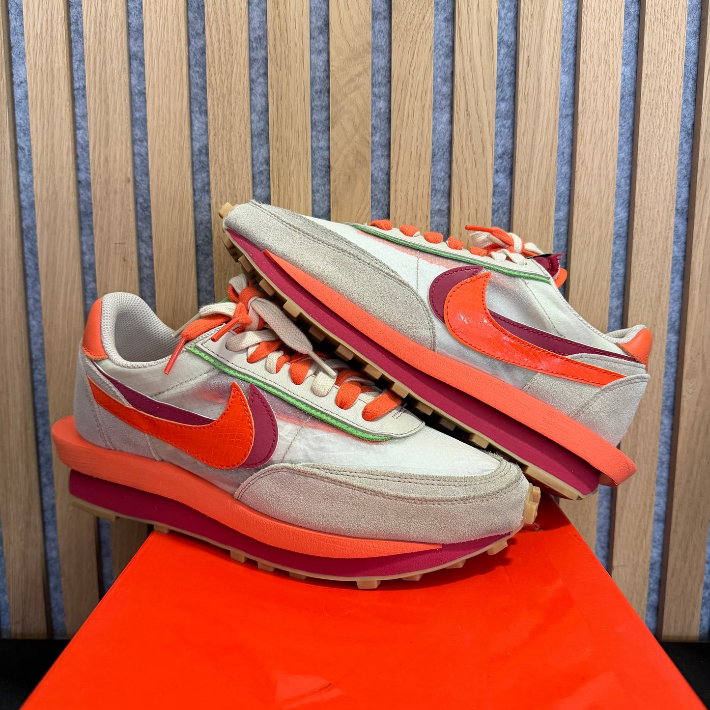 Nike LD Waffle 'sacai x CLOT Kiss of Death - Net Orange Blaze' (PRE-OWNED)