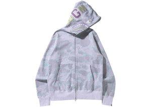 Bape zip hoodie grey hotsell