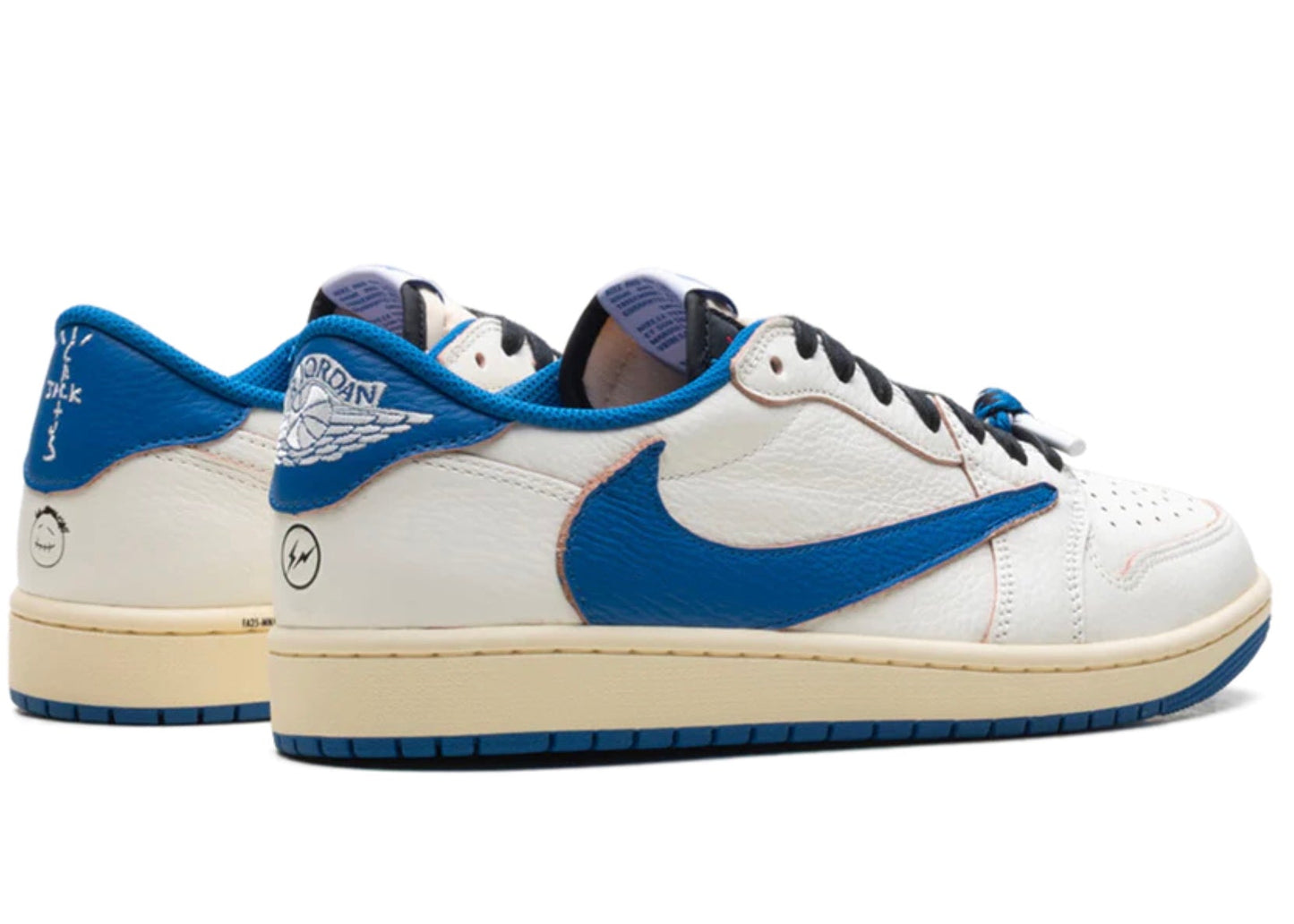 Air Jordan 1 Retro Low OG SP Fragment x Travis Scott - Sail Military Blue