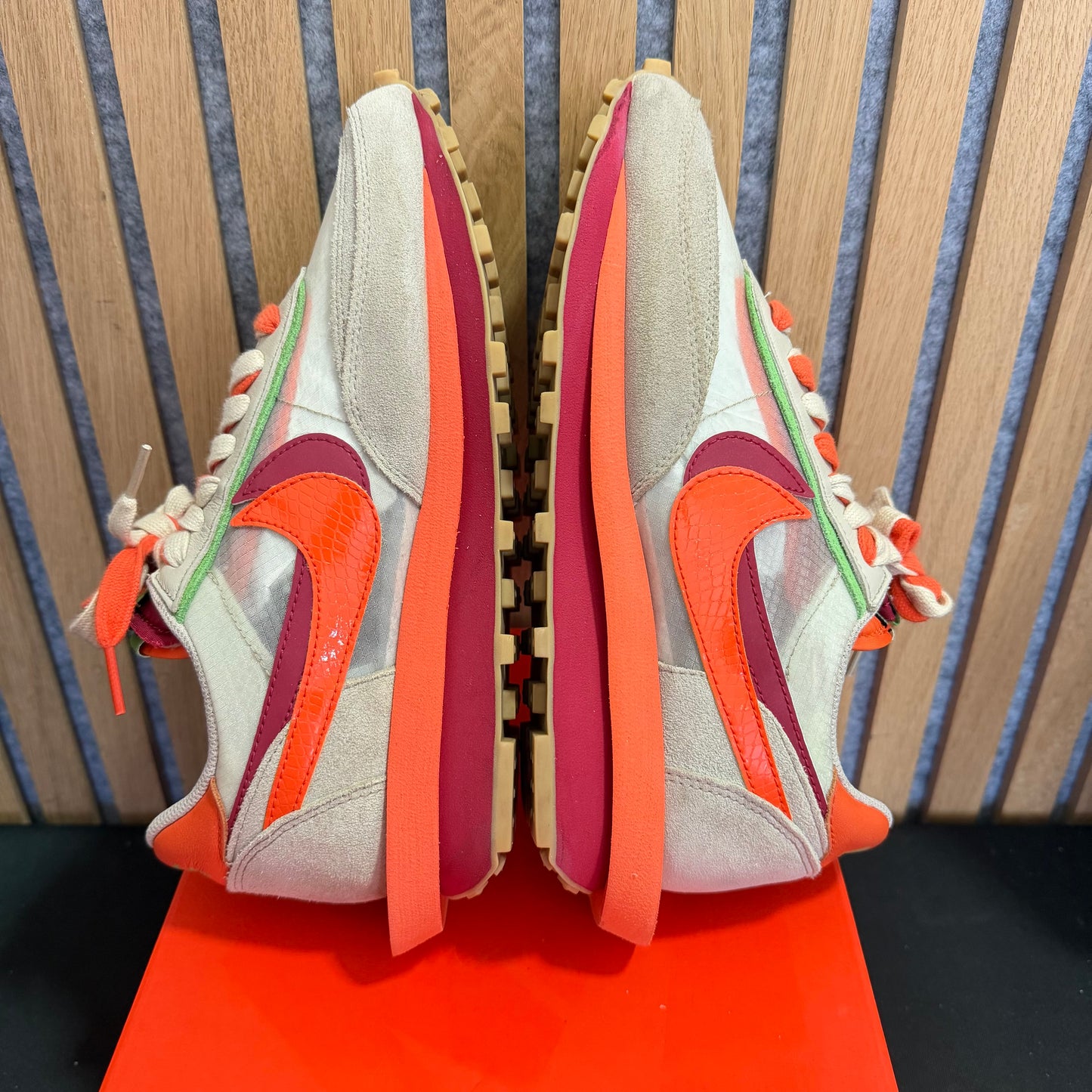 Nike LD Waffle 'sacai x CLOT Kiss of Death - Net Orange Blaze' (PRE-OWNED)