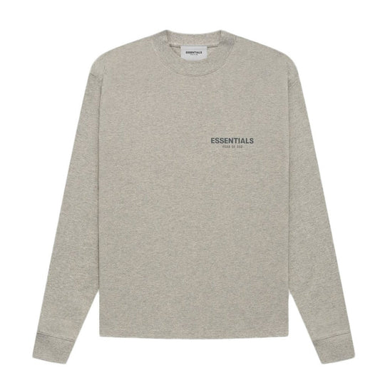 Fear of God Essentials Core Collection L/S T-Shirt (FW21) - Dark Heather Oatmeal