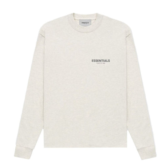 Fear of God Essentials Core Collection L/S T-Shirt (FW21) - Light Heather Oatmeal