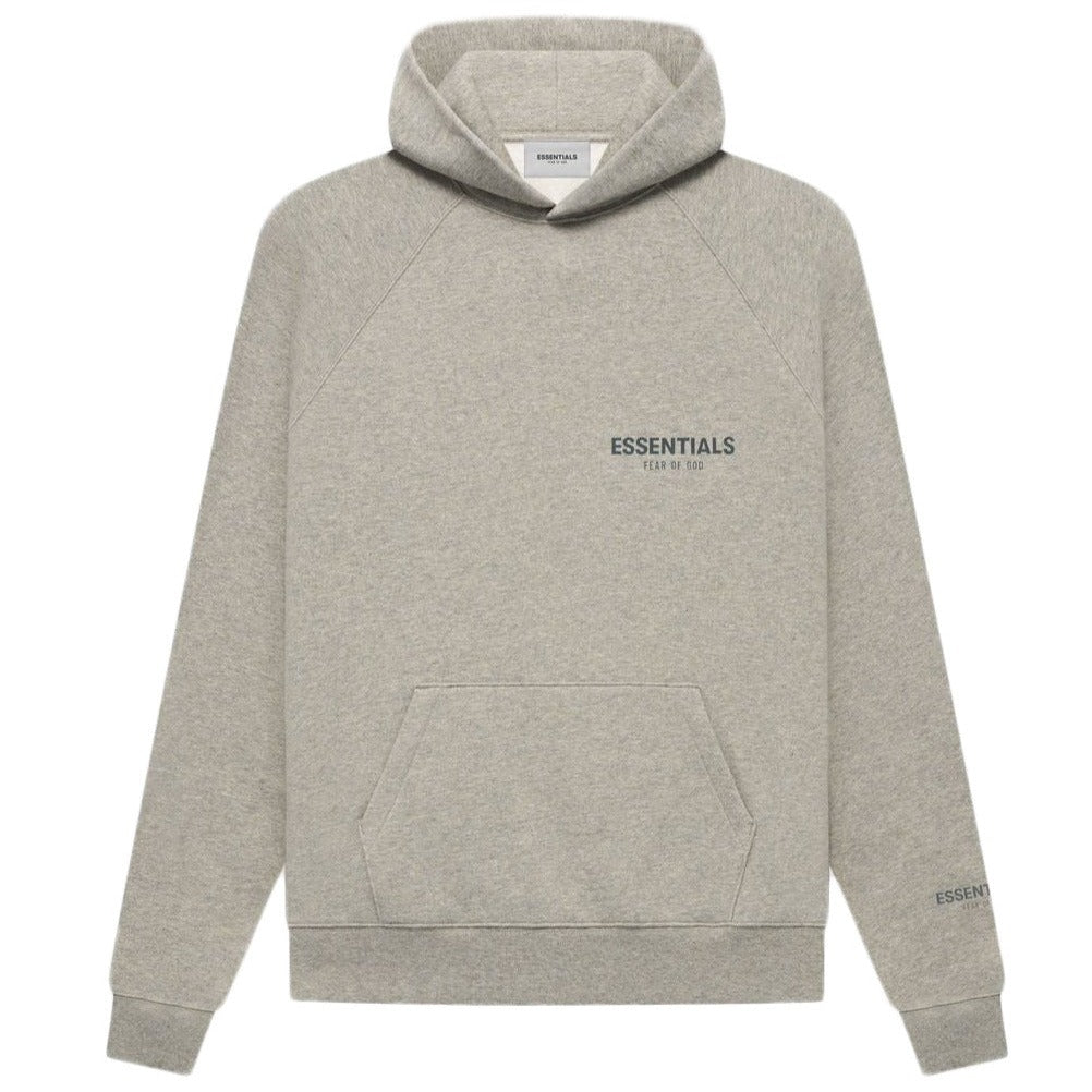 Fear of God Essentials Core Collection Pullover Hoodie (FW21) - Dark Heather Oatmeal