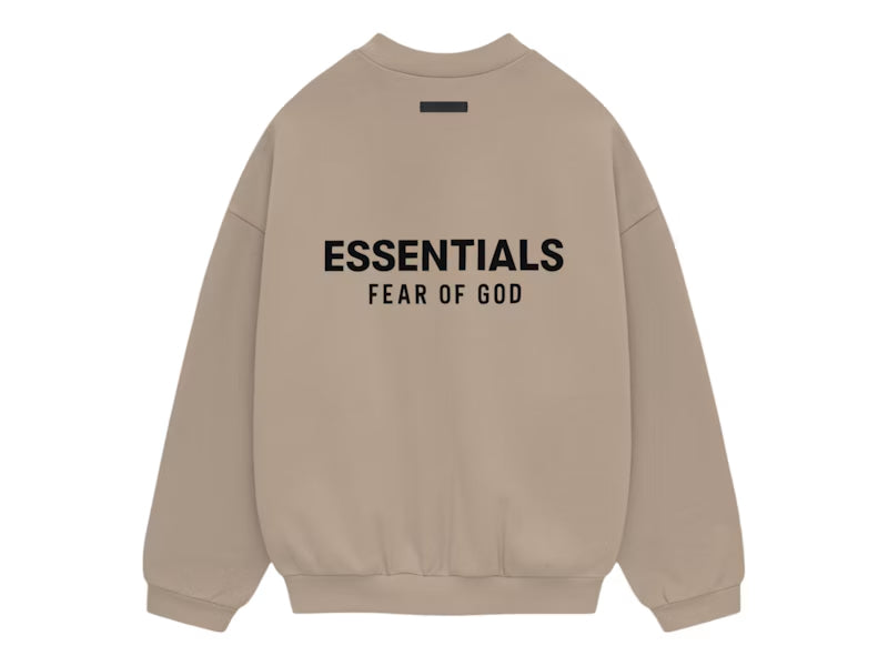 Fear of God Essentials Fleece Crewneck (FW24) - Desert Sand