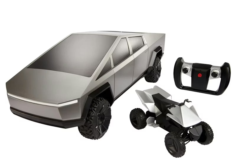 Hot Wheels x Tesla Cybertruck 1:10 Scale RC Car (2021 Version w/ Cyberquad)