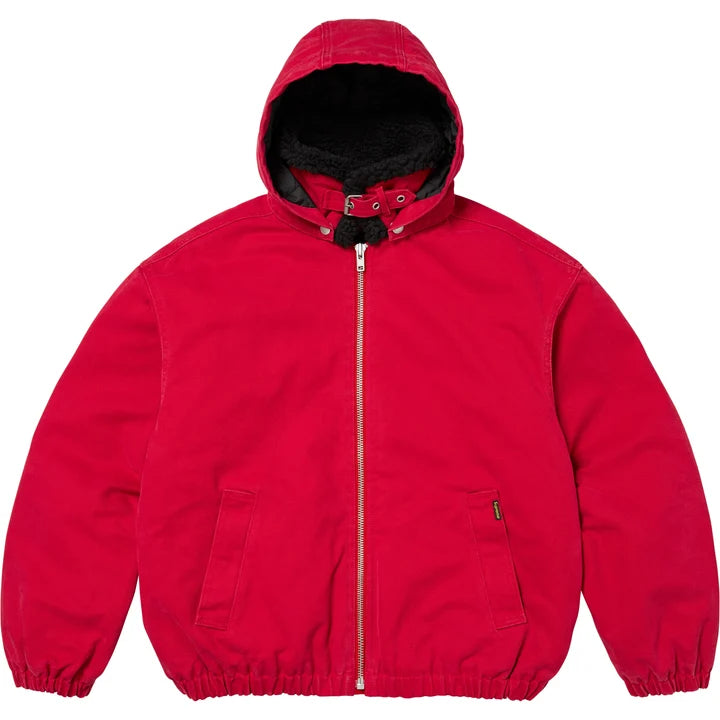 Supreme Faux Shearling Lined Bomber Jacket (FW26) - Red
