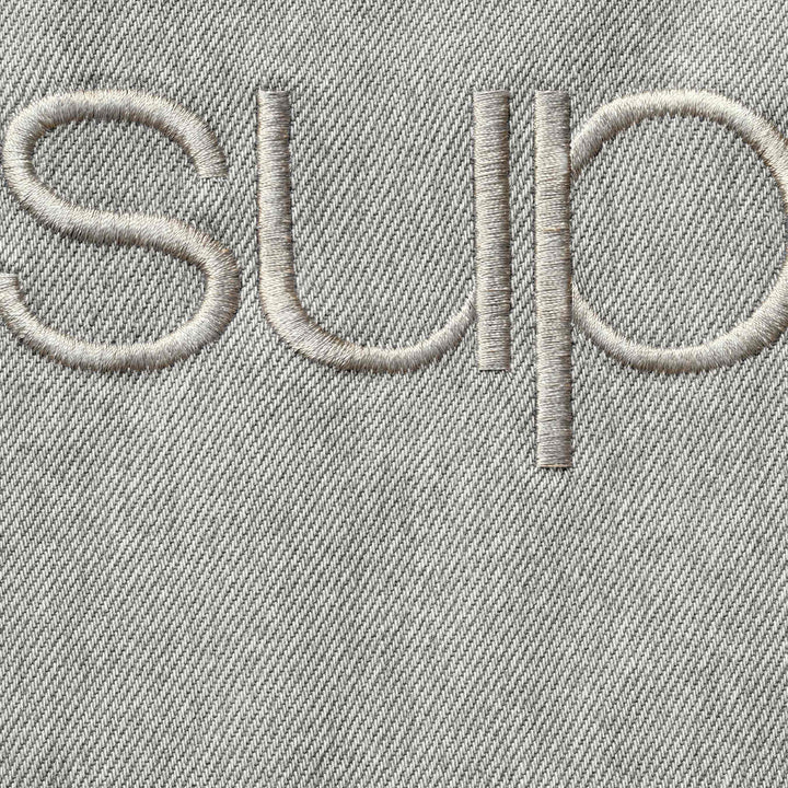 Supreme Faux Shearling Lined Bomber Jacket (FW26) - Washed Grey