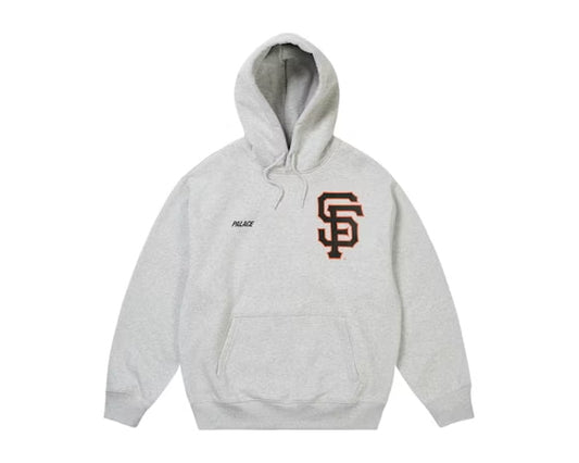 Palace x San Francisco Giants Hoodie (SS26) - Grey Marl
