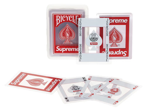 Supreme Bicycle Clear Playing Cards (FW20) - Red