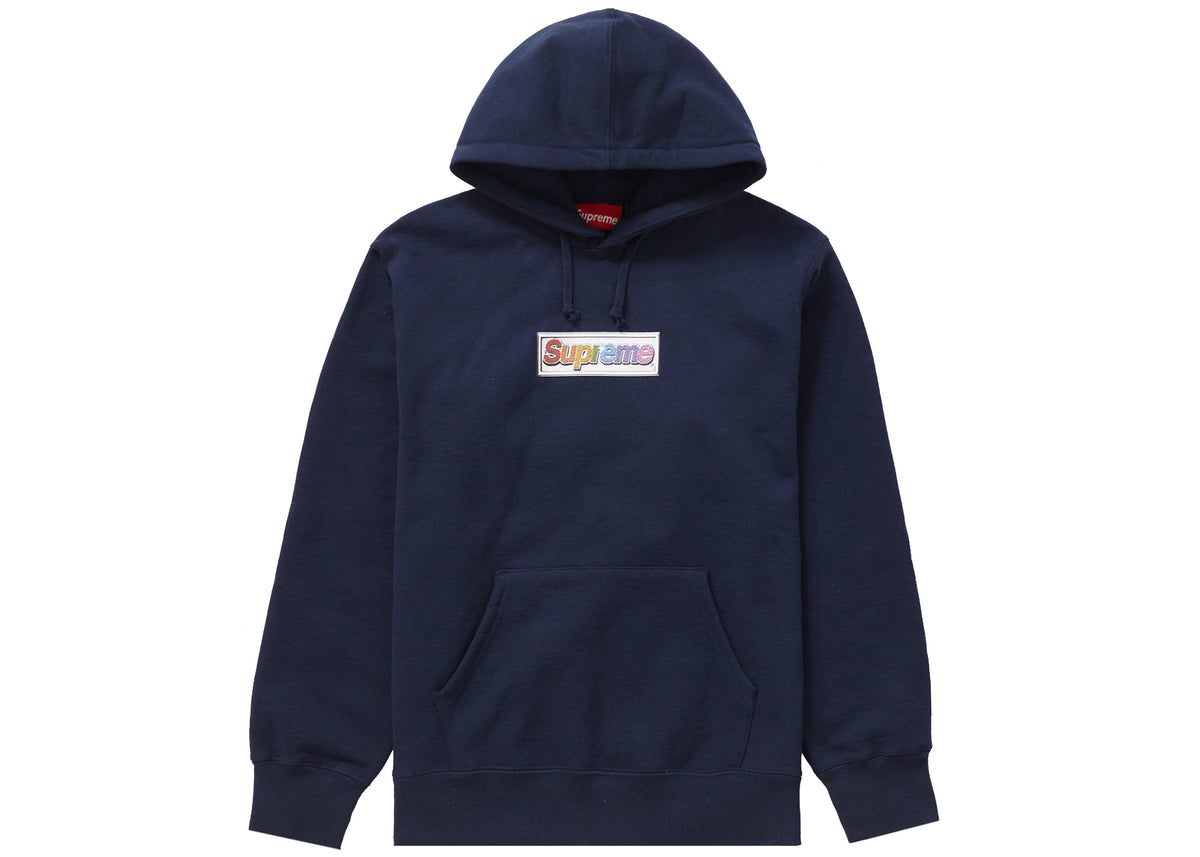 Supreme Bling Box Logo Hooded Sweatshirt (SS22) - Navy – Reborn