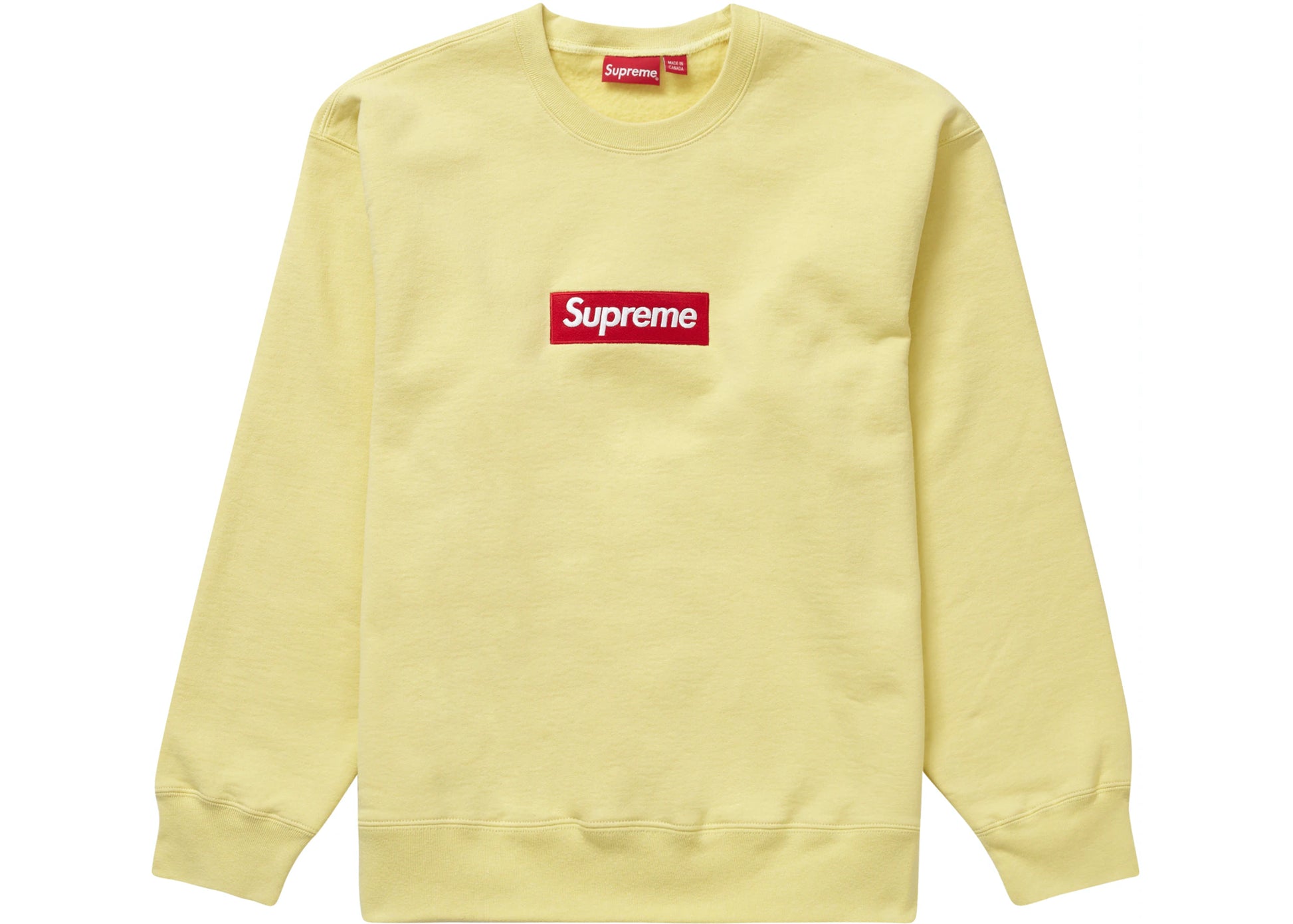 Supreme Box Logo Crewneck (FW22) - Pale Yellow – Reborn. Supreme Box Logo Crewneck (FW22) - Pale Yellow – Reborn.