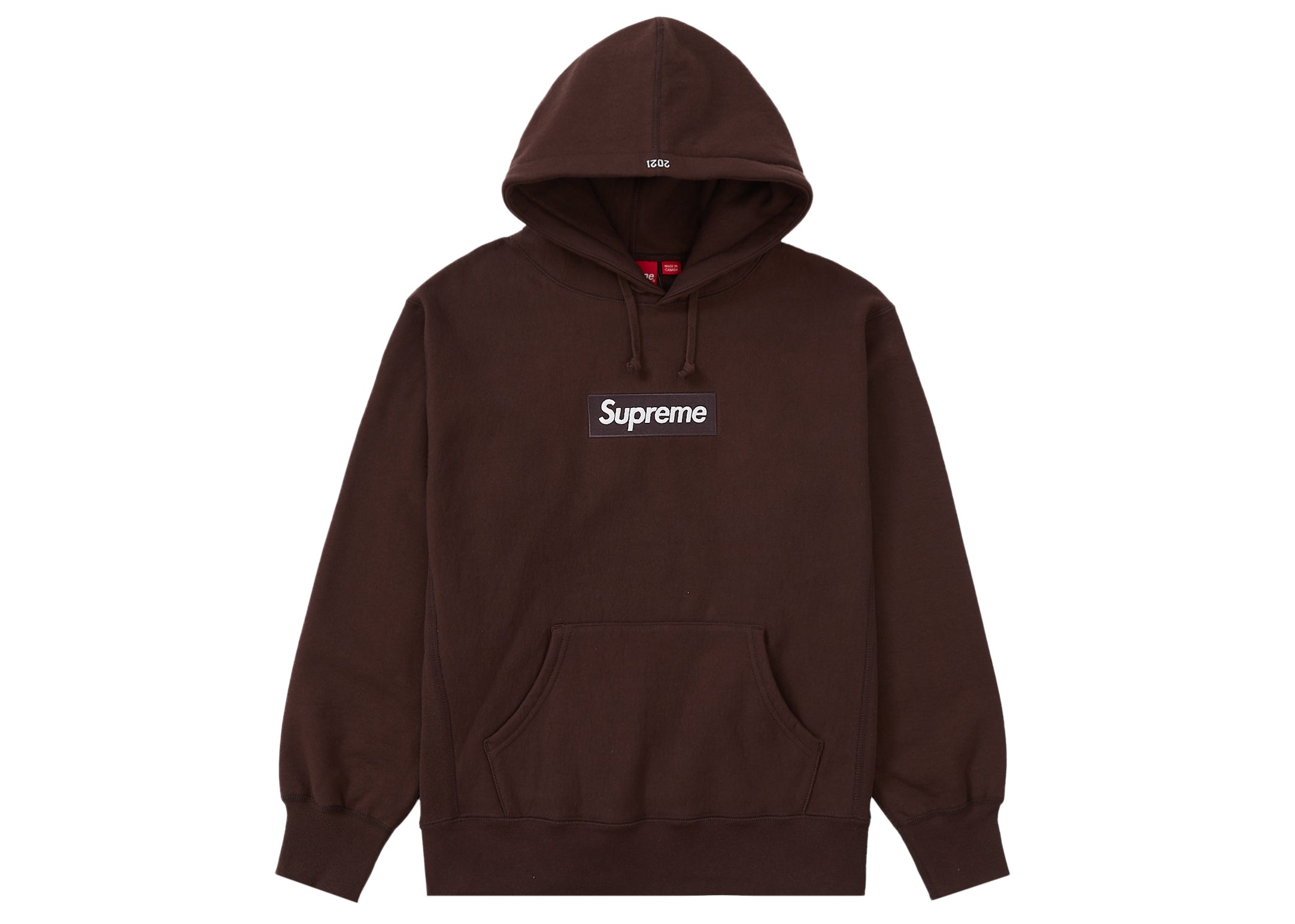 Supreme Box Logo Hooded Sweatshirt FW21 Dark Brown Reborn