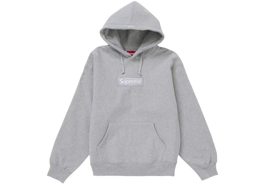 Supreme Box Logo Hooded Sweatshirt (FW24) - Heather Grey