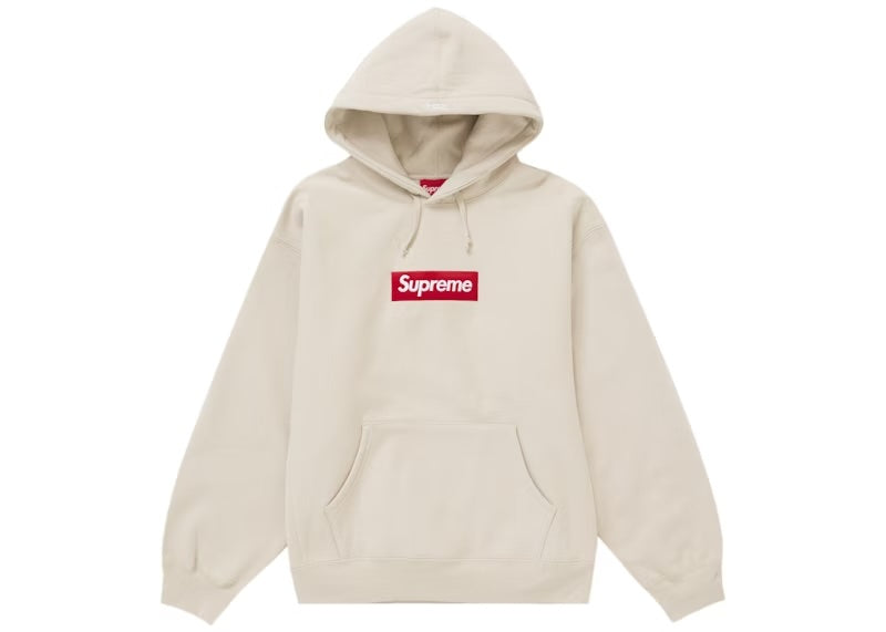 Supreme Box Logo Hooded Sweatshirt (FW24) - Stone