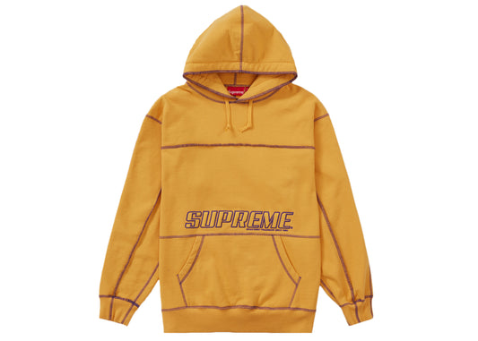 Supreme Coverstitch Hooded Sweatshirt (SS22) - Dusty Gold