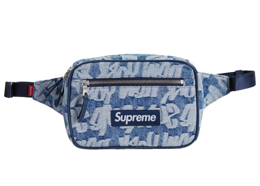 Supreme Fat Tip Jacquard Denim Waist Bag (SS22) - Blue