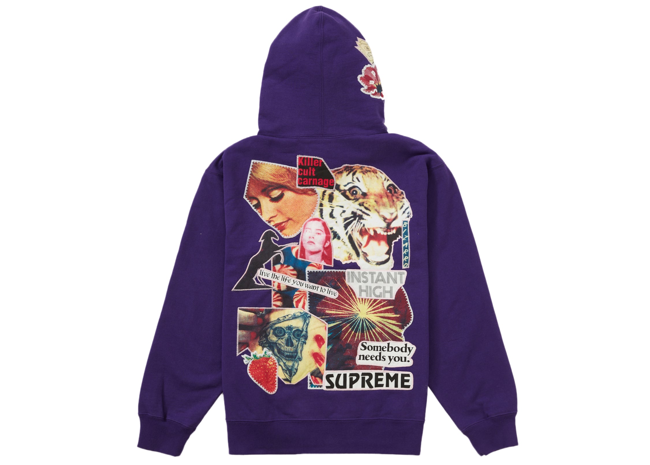 Supreme patches hot sale hoodie