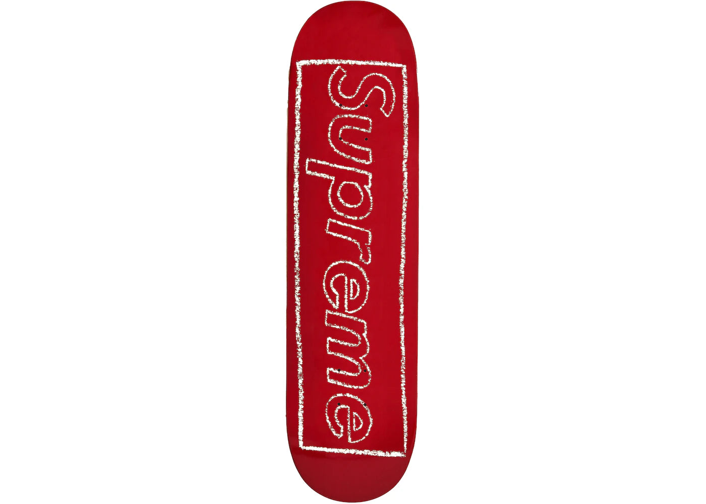 Supreme KAWS Chalk Logo Skateboard Deck (SS22) - Red