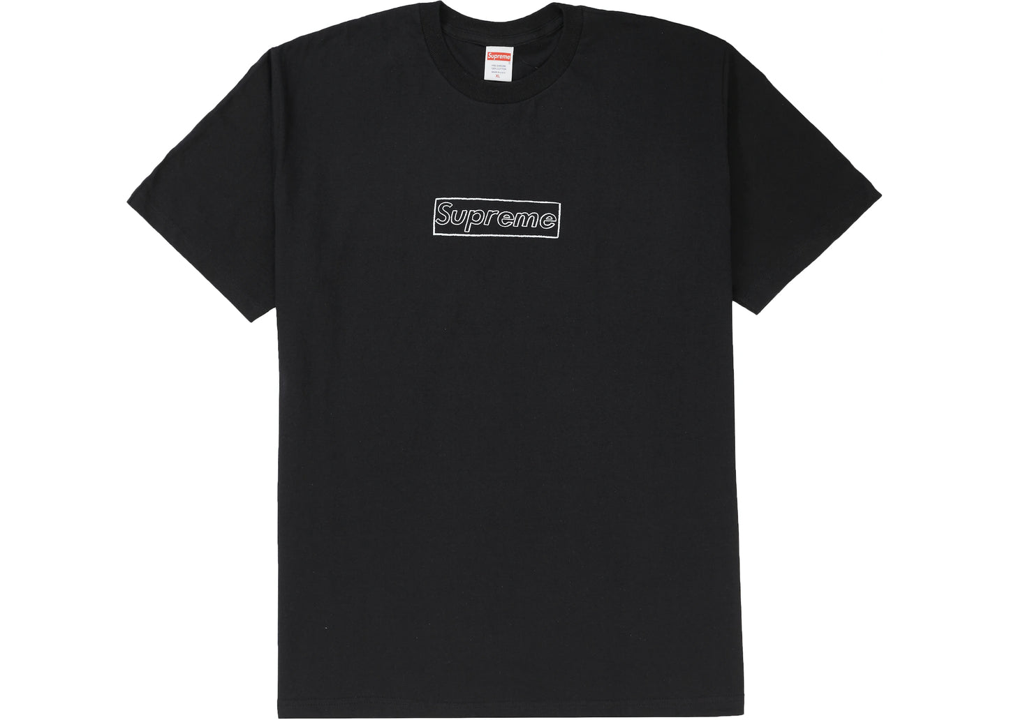 Supreme KAWS Chalk Logo Tee (SS21) - Black