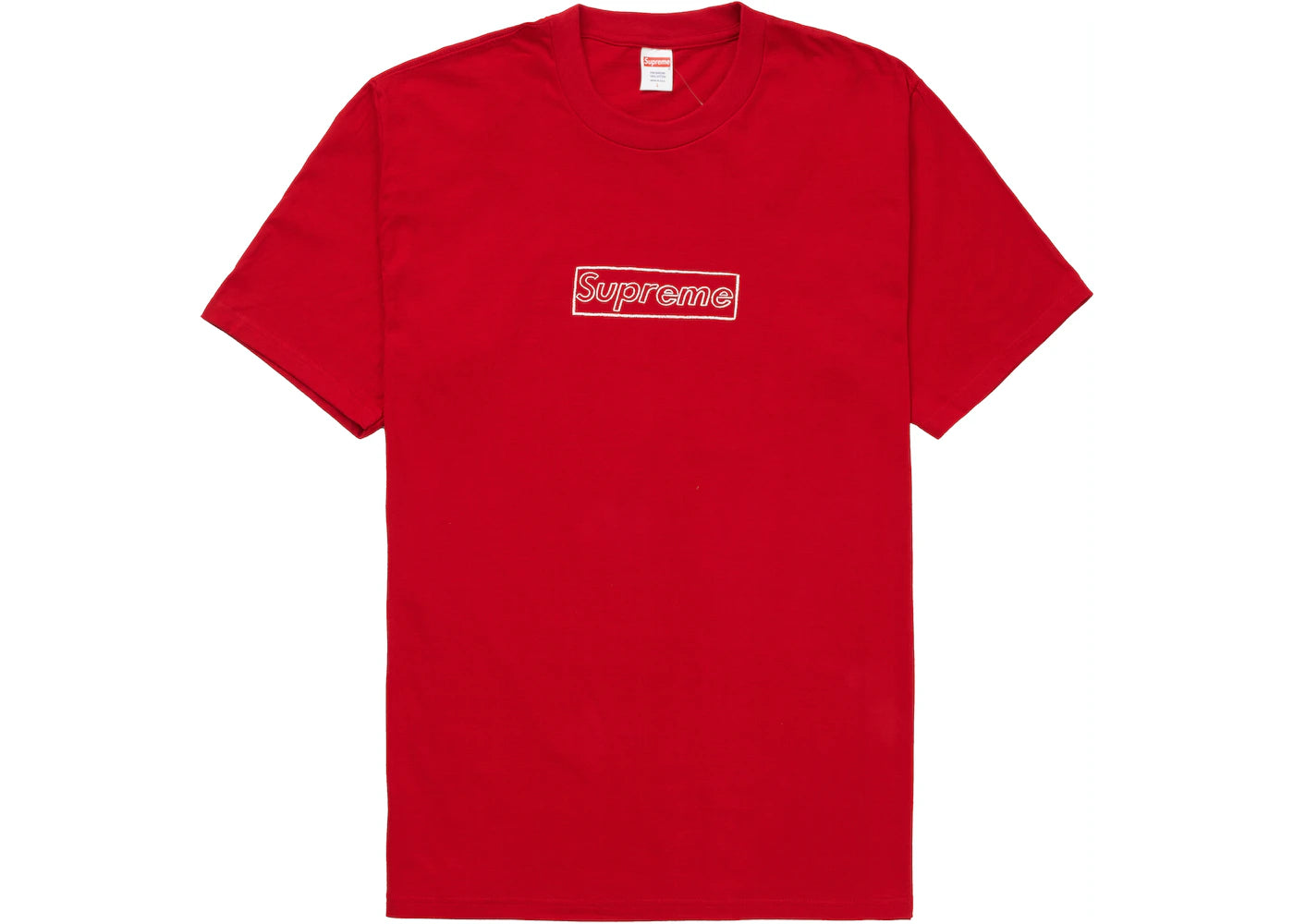 Supreme KAWS Chalk Logo Tee (SS21) - Red