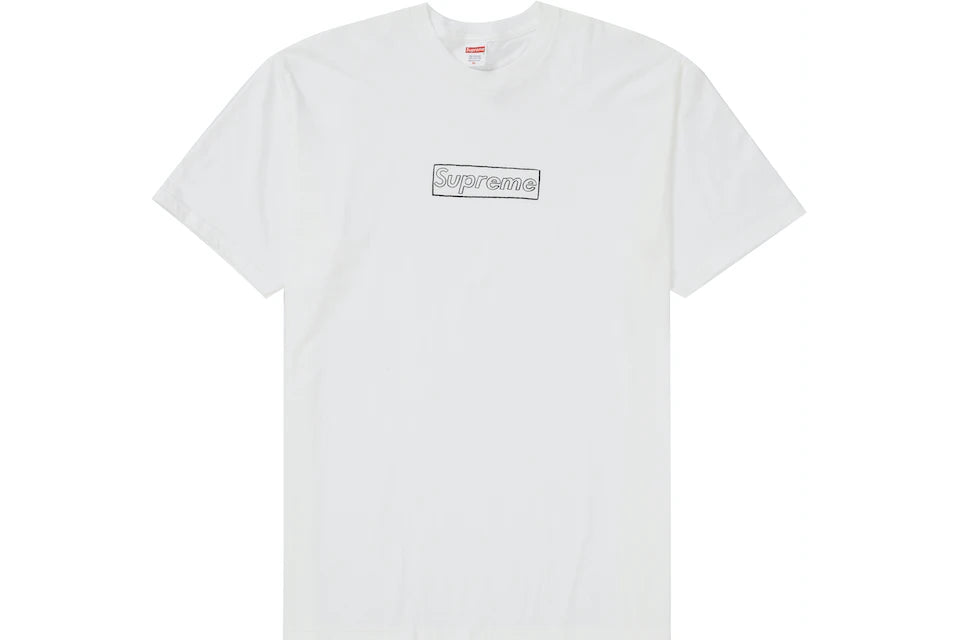 Supreme KAWS Chalk Logo Tee (SS21) - White