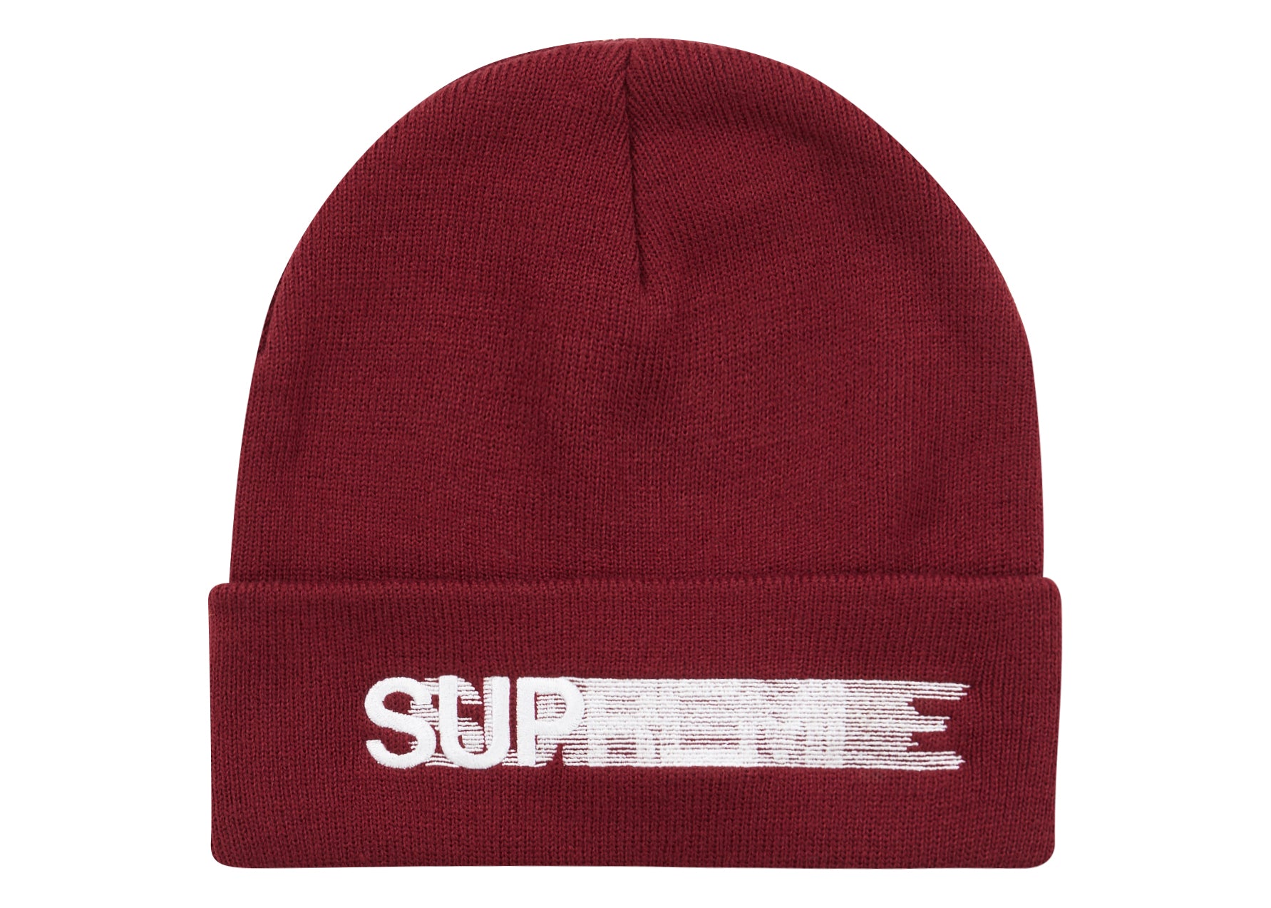 Black supreme beanie sales with red logo