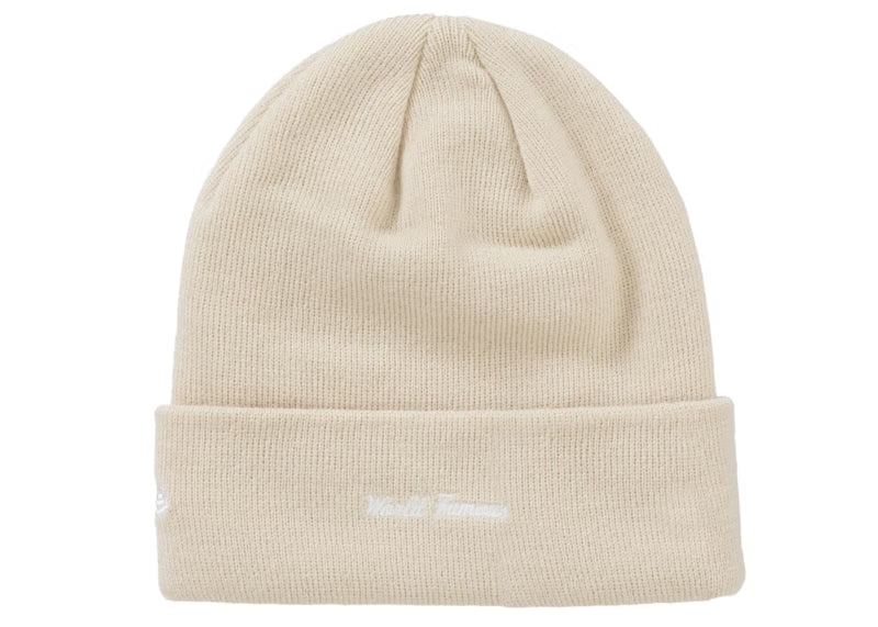 Supreme New Era Box Logo Beanie (FW24) - Stone