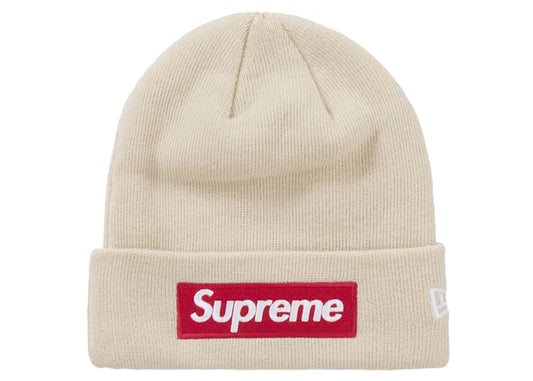 Supreme New Era Box Logo Beanie (FW24) - Stone