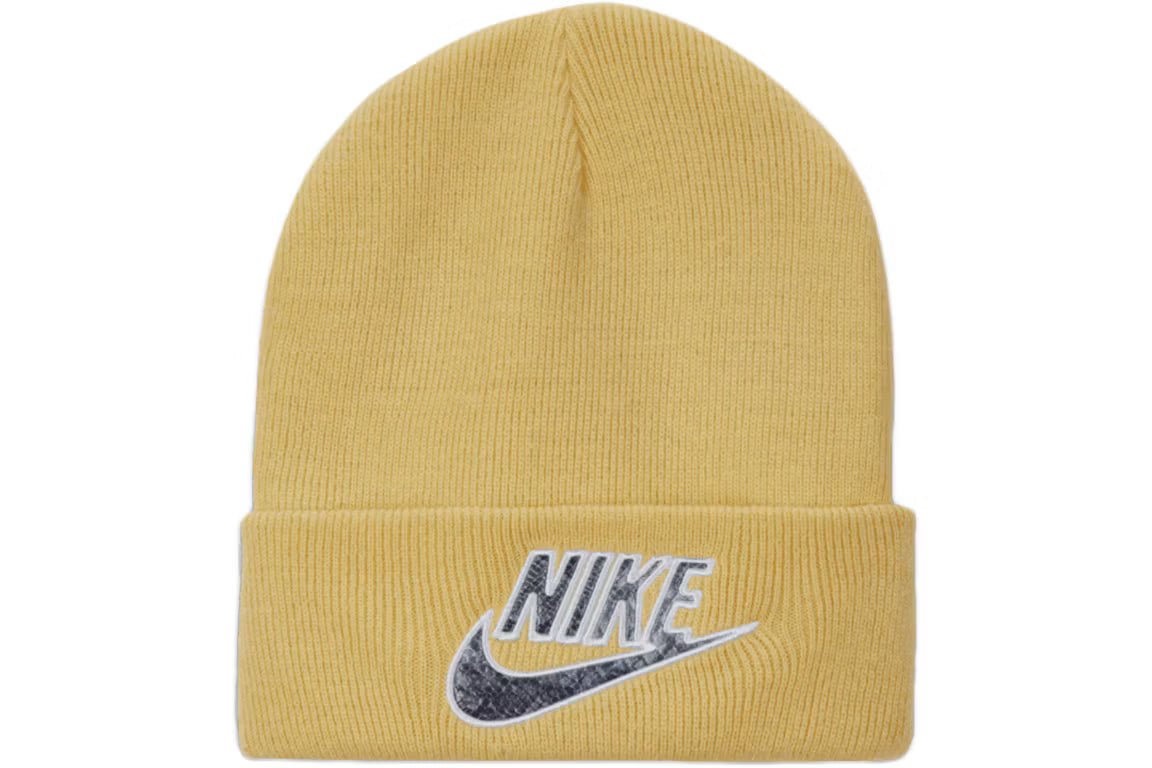 Supreme Nike Snakeskin Beanie (SS21) - Pale Yellow
