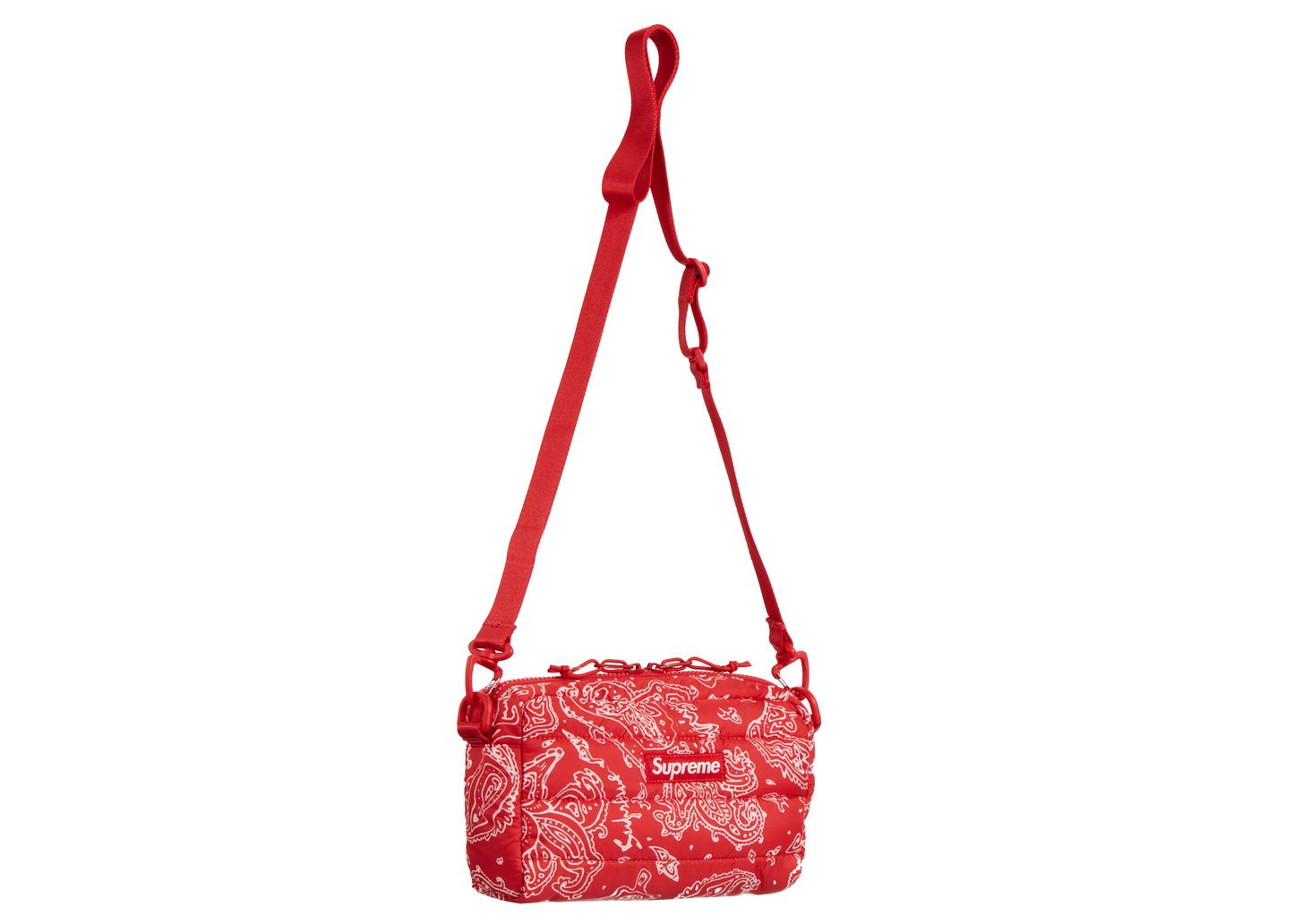 Supreme Puffer Side Bag (FW22) - Red Paisley