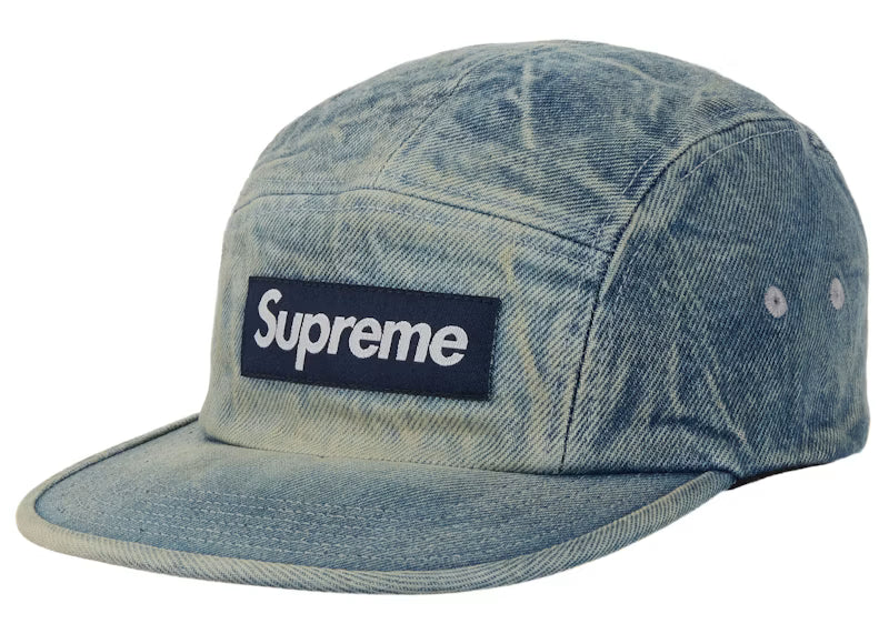 Supreme Washed Chino Twill Camp Cap (FW26) - Blue Denim