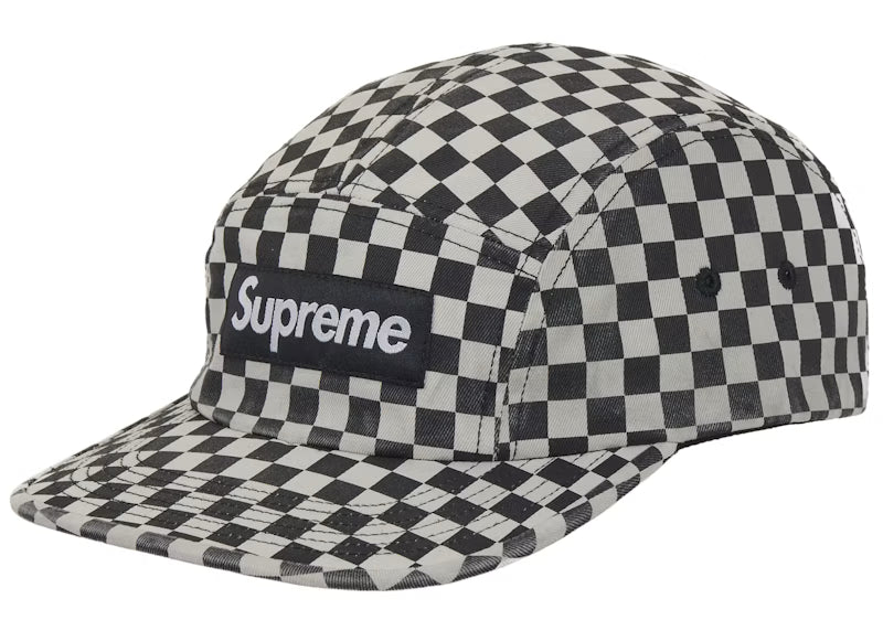 Supreme Washed Chino Twill Camp Cap (FW26) - Checker