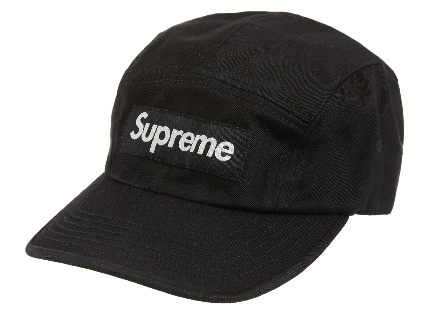 Supreme Washed Chino Twill Camp Cap (SS23) - Black