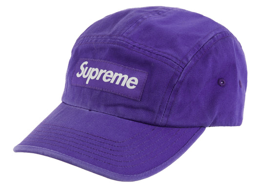 Supreme Washed Chino Twill Camp Cap (SS23) - Purple
