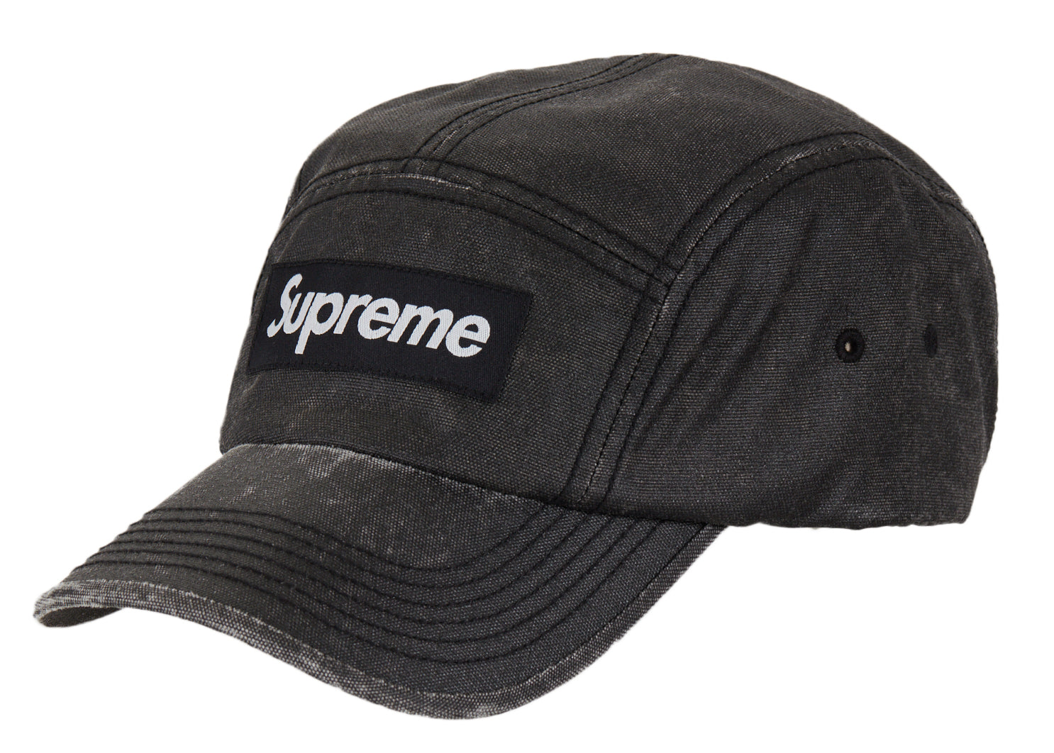 Supreme Washed Cordura Camp Cap FW22 Black Reborn