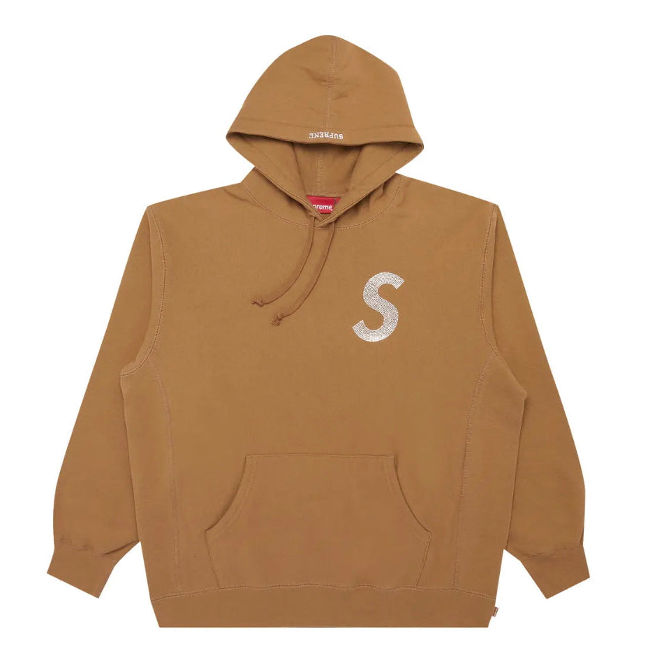 Supreme Swarovski S Logo Hooded Sweatshirt (SS21) - Brown