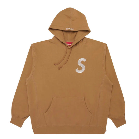 Supreme Swarovski S Logo Hooded Sweatshirt (SS21) - Brown