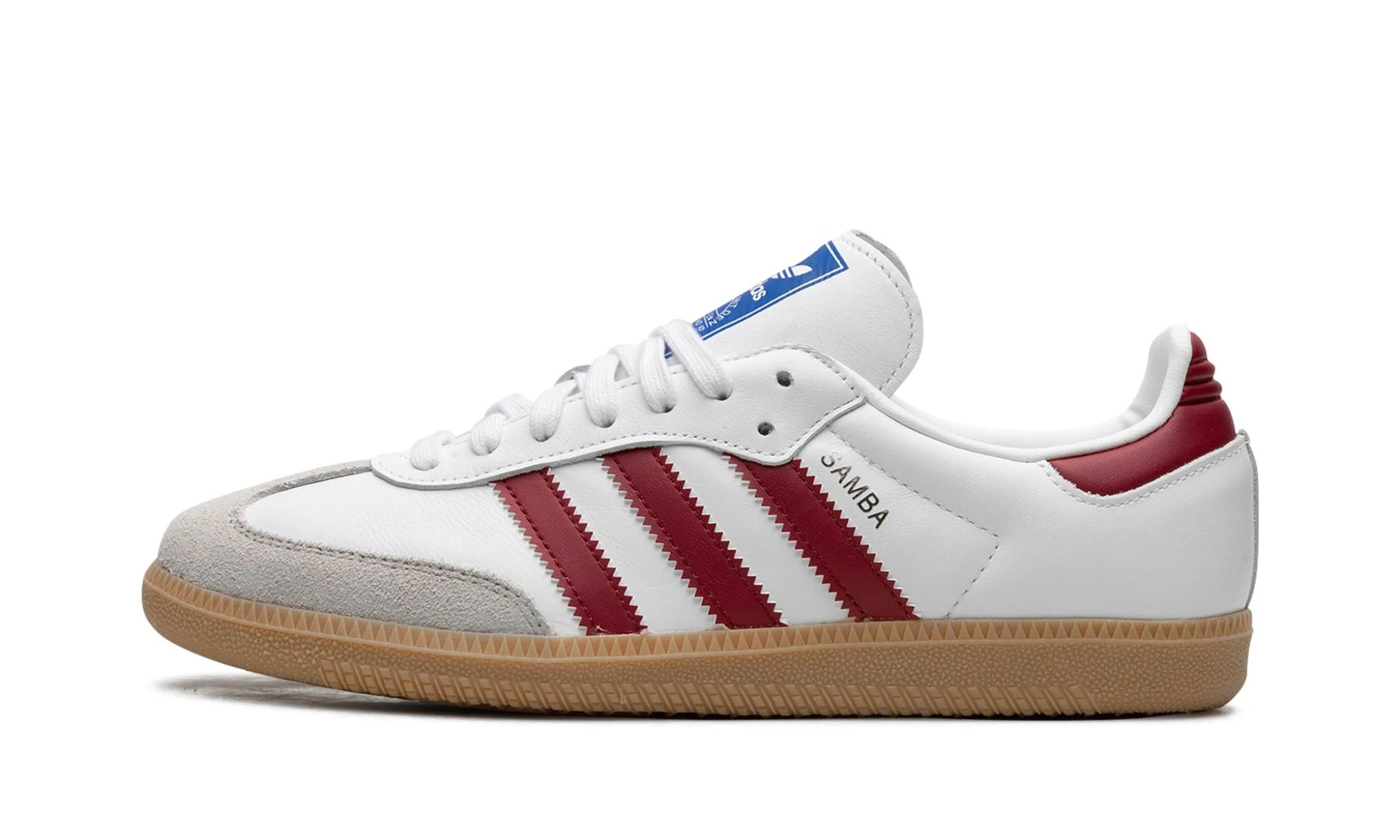 adidas Grade School Samba OG - White / Collegiate Burgundy 7Y adidas Grade School Samba OG - White / Collegiate Burgundy 7Y