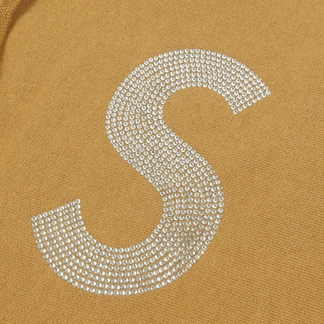 Supreme Swarovski S Logo Hooded Sweatshirt (SS21) - Brown